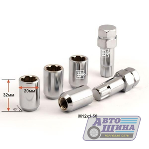 Гайка секретная M12x1.5x32, конус под узкое отверстие (D=20мм) арт. 236345F2