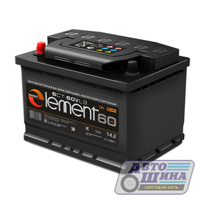 АКБ 6СТ. 60  Smart Element 500А, п/п