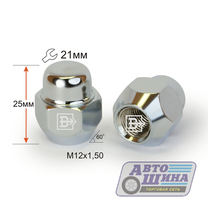 Гайка M12x1.5x27 конус, ключ 21, CH (1707) арт. 701145Cr