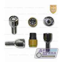 Болт M12x1.5x28 секретный конус, вращ. кольцо, ключ 17/19, Ni CH (тр. никель-хром) (675110X2) арт. I-1(SL)