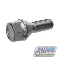 Болт M14x1.5x28 конус, ключ 17, ZN арт. B14x1.5x28con_z17_b