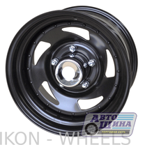Диски 8.0J15 ET-16 D110 IKON MG08B (5x139.7) Black, арт.7206(8209) c колпаком ступичным GMT03 110x92 (Китай)