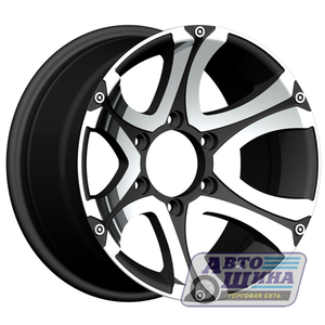 Диски 8.0J16 ET0 D110.5 Powcan LW104 BK289  (6x139.7) BKF (Китай)