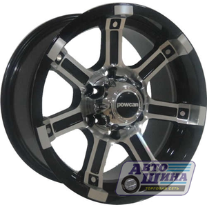 Диски 8.0J16 ET0 D110.5 Powcan LW004 BK302  (6x139.7) BKF (Китай)