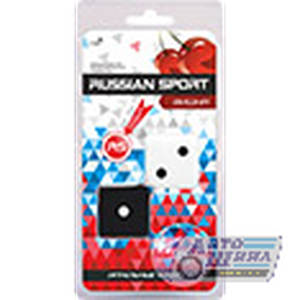 Освежитель воздуха подвесной "Russian Sport Игральные кубики" Вишня арт. RS-16