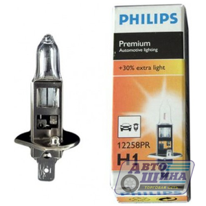 Лампа Philips H1 12V-55+30% (повтор) арт. 12258PR