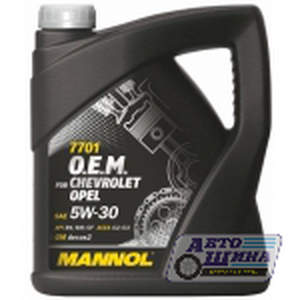 Масло моторное 5w-30 Mannol Mannol 7701 O.E.M.(GM Dexos2) 4л (пластик)